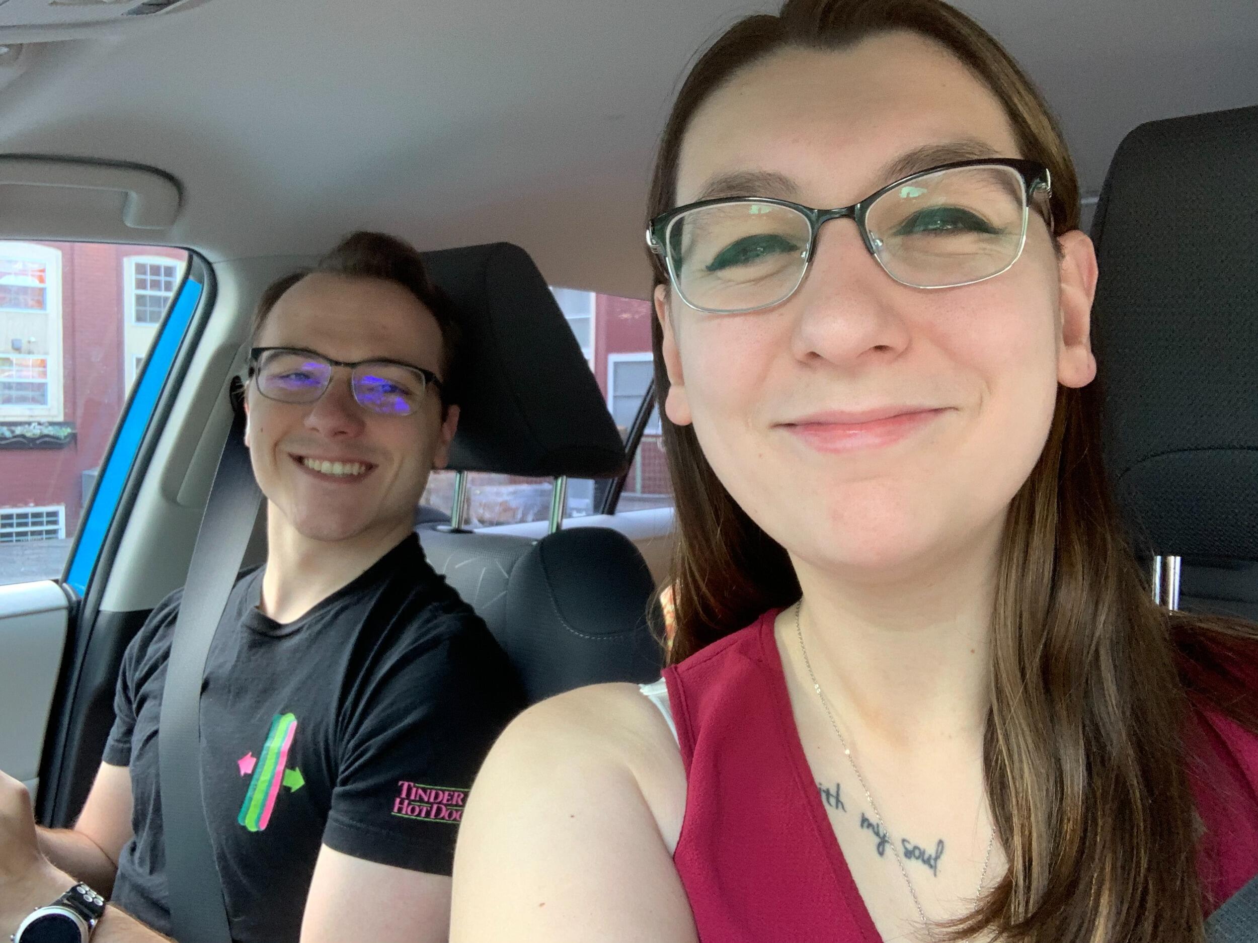 We took this photo and sent it to Colin and also our parents (I think??) to let them know we were finally on our way to Florida!