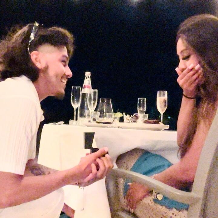 The night he popped the question and I said yes!!