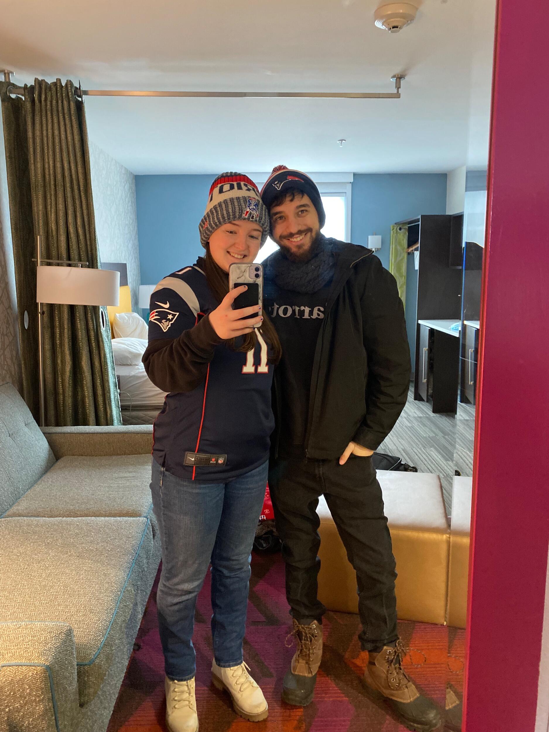 The beginning of a new tradition: NFL games for Christmas. This one was their first, and it was Patriots versus Bills (it ended up being a really important game, which was cool). 