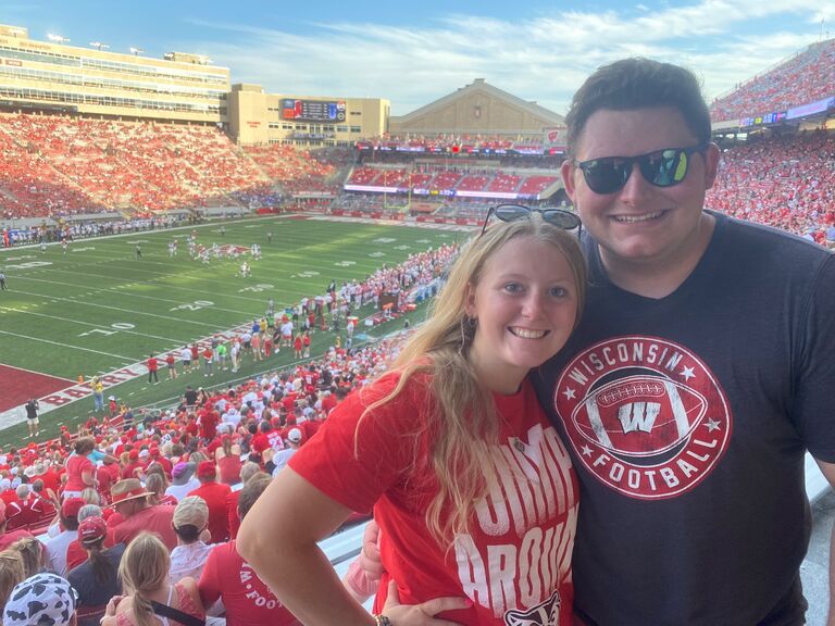 Alis first Badger game!