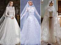 Celebrity brides in regal wedding dresses inspired by Grace Kelly