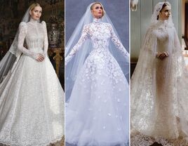 Celebrity brides in regal wedding dresses inspired by Grace Kelly