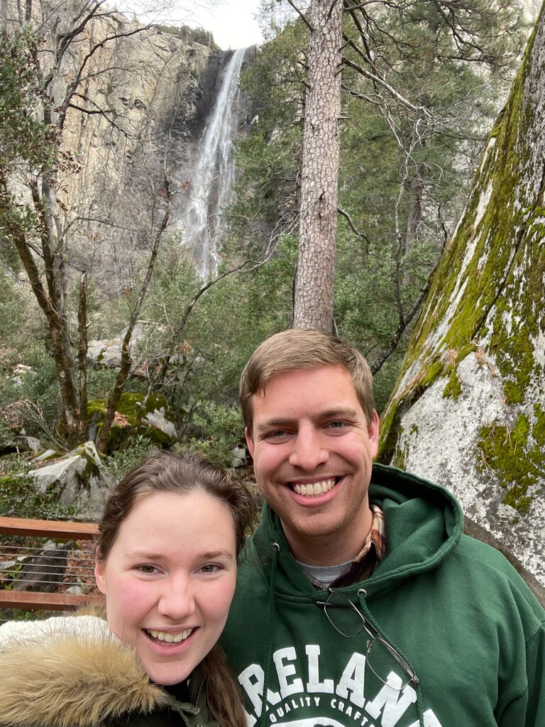 Bridal Veil Falls in Yosemite CA, a fitting way to ring in a year of church bells and matrimony!