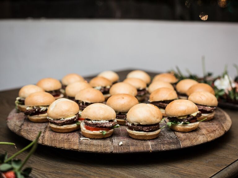 Slider hors d'oeuvres at wedding reception