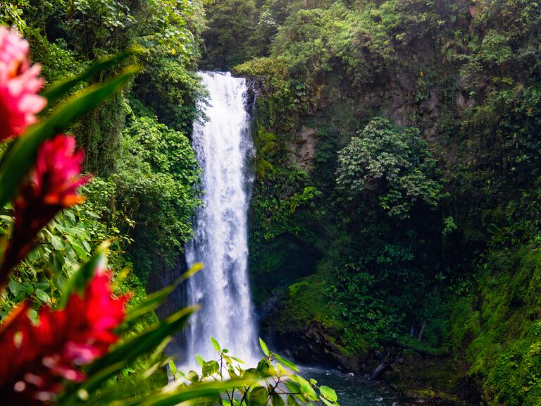 Costa Rica Honeymoon - A majestic waterfall in Costa Rica