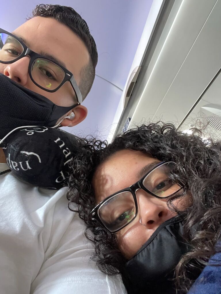 His first flight- Washington DC!