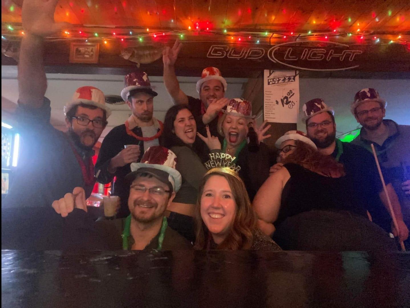 Celebrating our first New Years together with friends in Friendship, WI. 