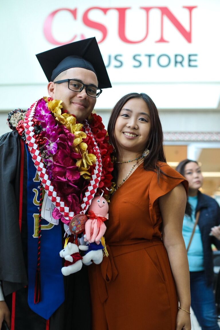 Celebrating Jose's undergrad graduation