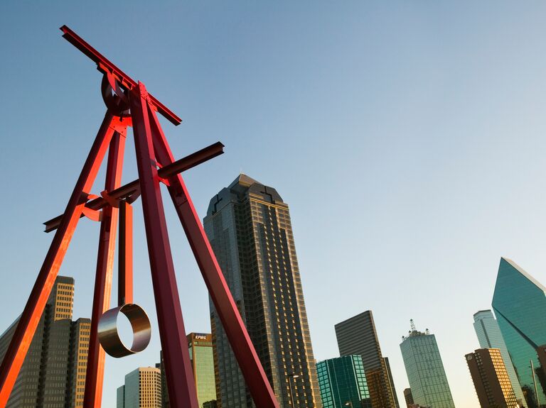 The Proverb statue in Dallas, TX.