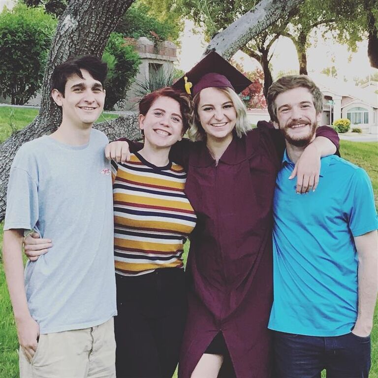 Eve graduates ASU in 2019 and Galen helps celebrate! 
