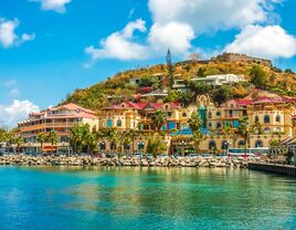 a sunny view of saint maarten