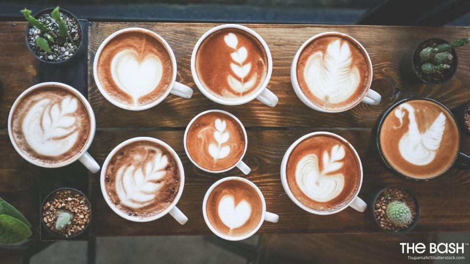 Valentine's Day Latte Art Zoom Background