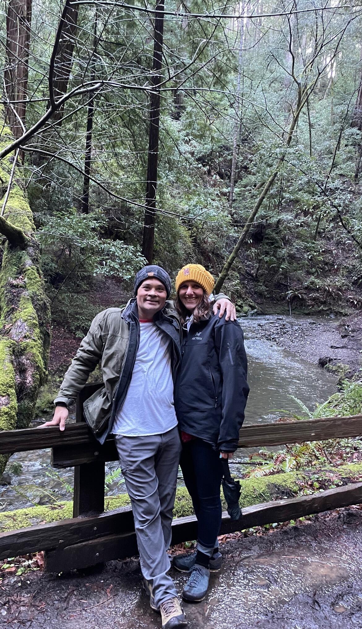 First trip to a rainy Muir Woods together 