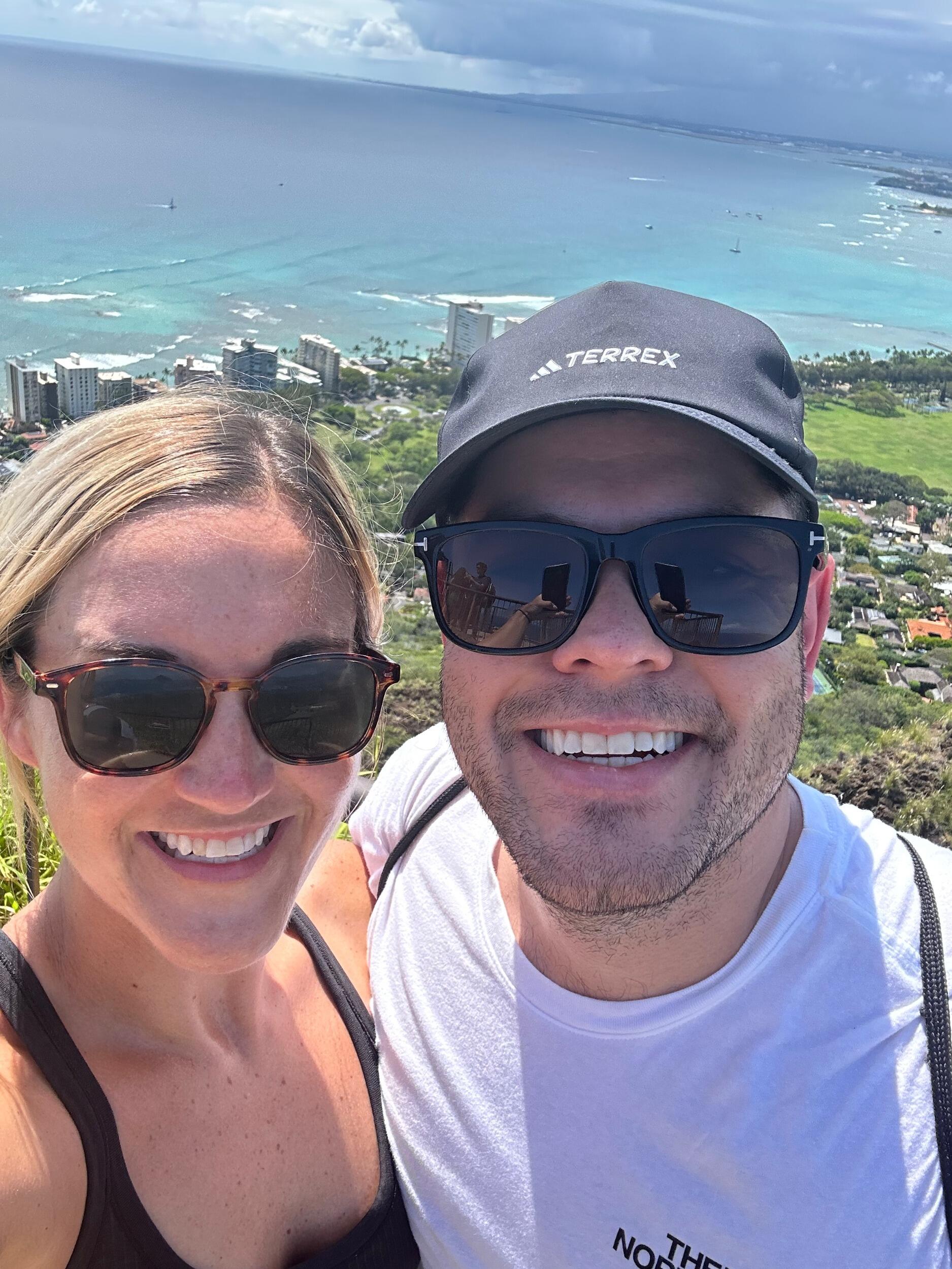 James visits Megan during her 1 month rotation (vacation) in Hawaii