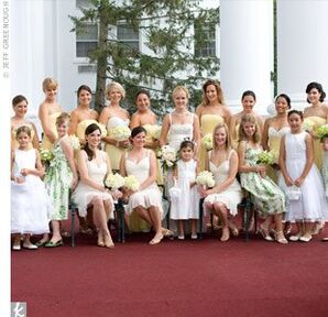 reception look for bridesmaid