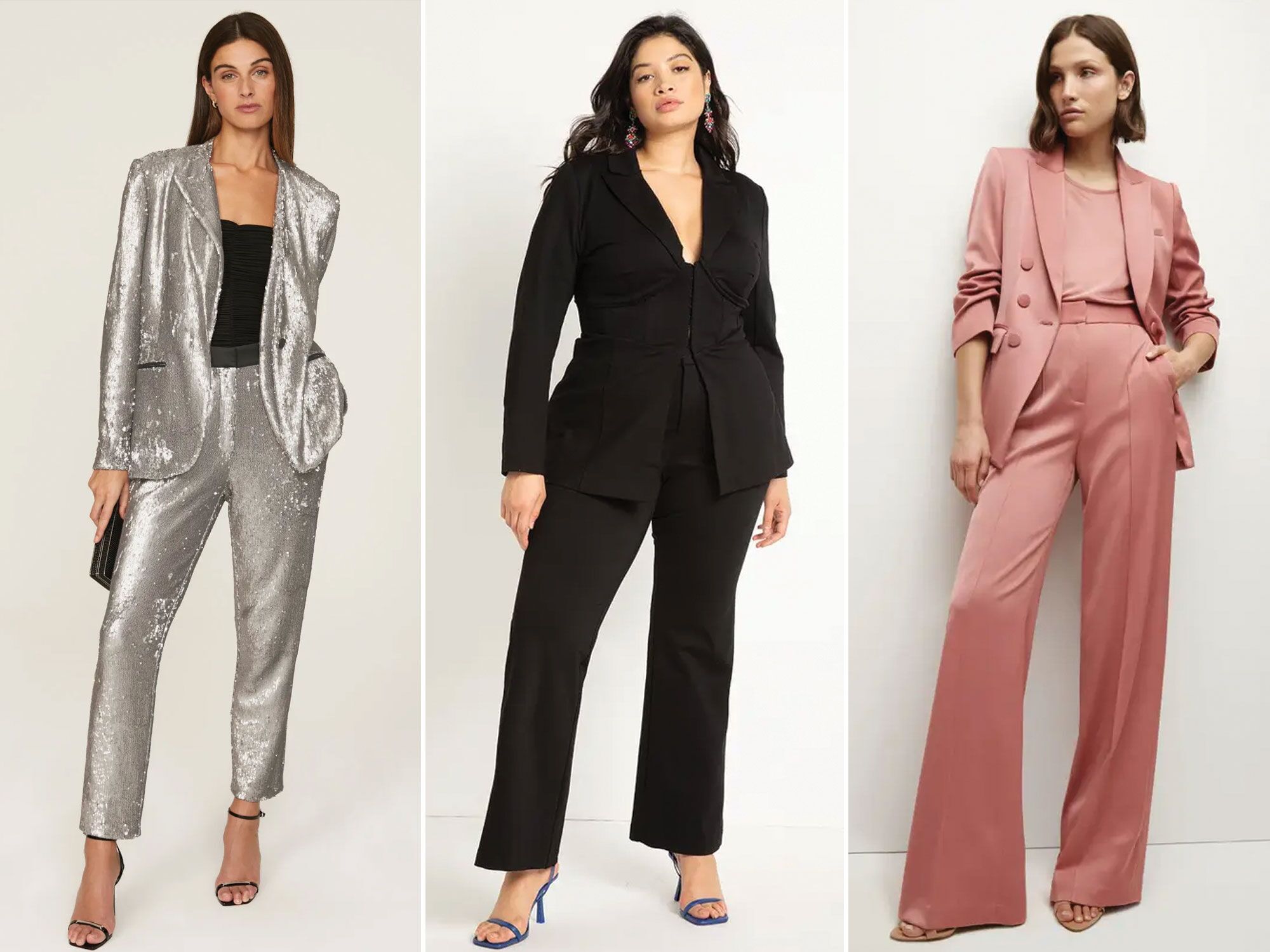 Three wedding guest pantsuits