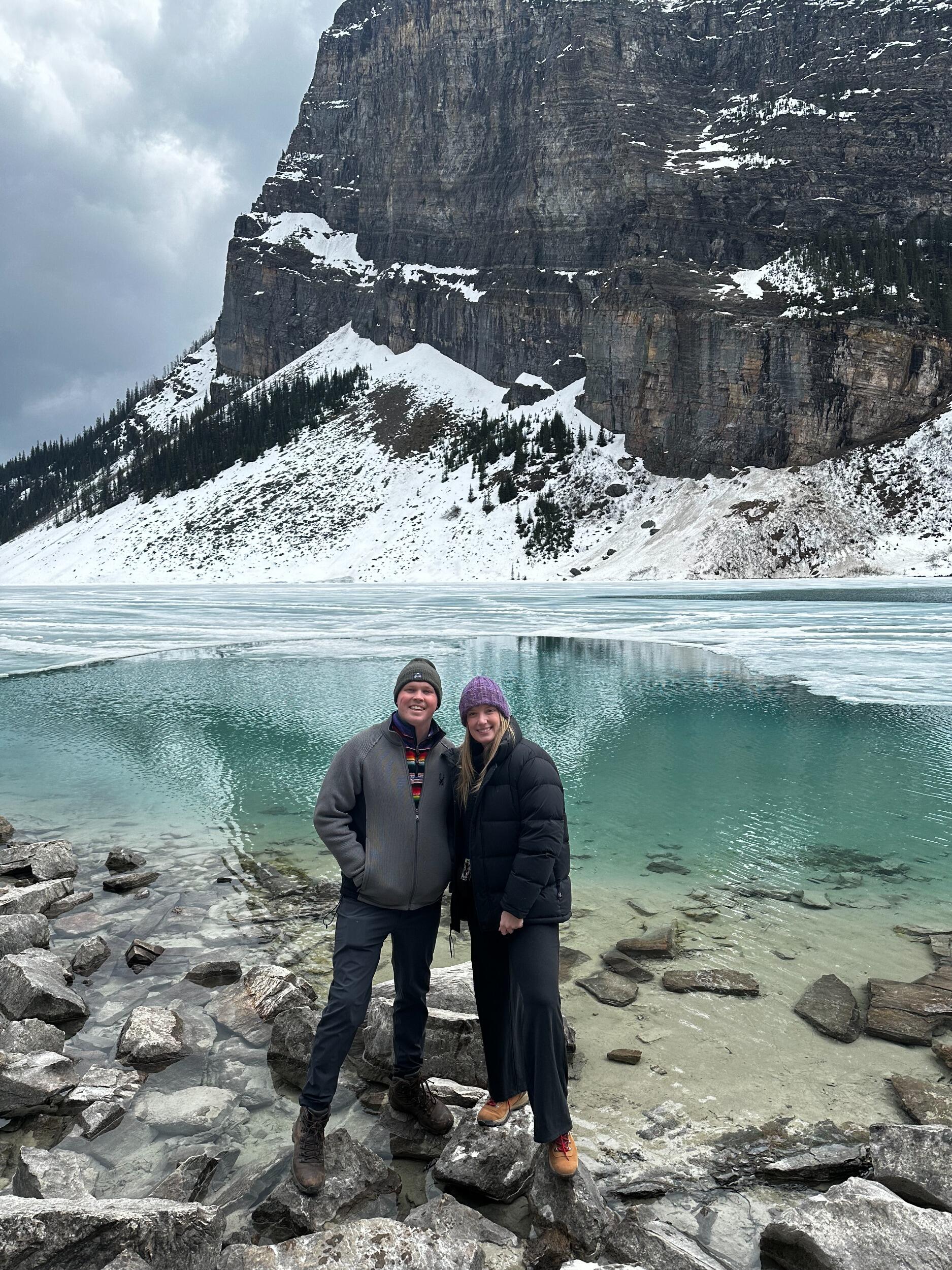 Lake Louise in Banff, Canda. Cameron get's blessing!