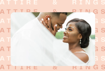 Bride on her wedding day smiling with groom