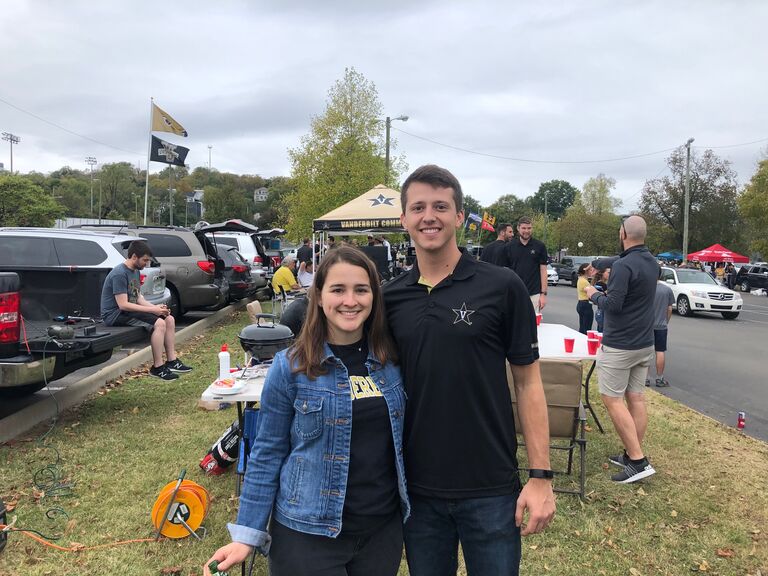 Claire's first Vanderbilt football game... anchor down