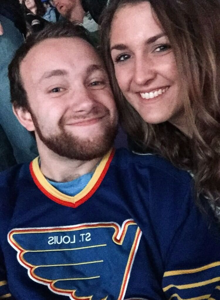 Brandon takes Jamie to her first Blues game.