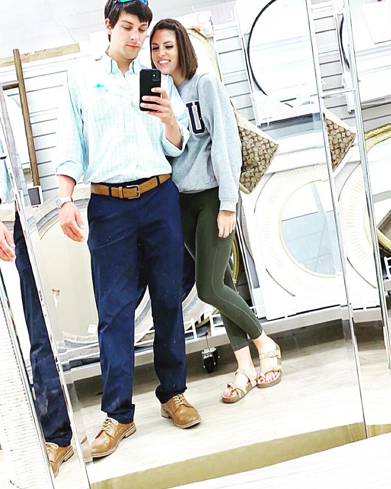 Our first date out at Big Grove Tavern, but we forgot to take a picture while Hannah was still dressed up. So instead we took one in a mirror at one of her favorite stores, Home Goods! 