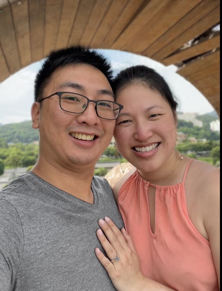 She said YES!! We came back from South Korea with more than just another stamp in our passport. Kenny could not resist this perfect mountain view as the landscape for this breathtaking proposal. Saranghae~~~