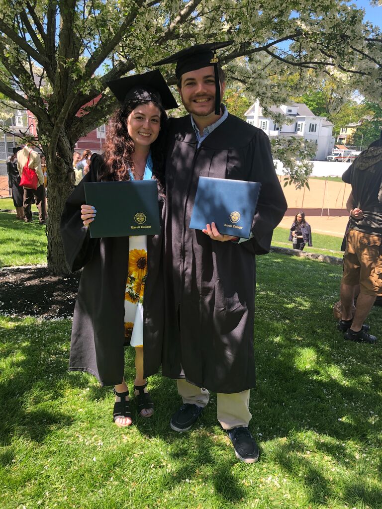 Dylan and Mariana graduate from Lasell College. Dylan with a Bachelor of Arts in Sport Communication and Mariana with a Bachelor of Science in Athletic Training.