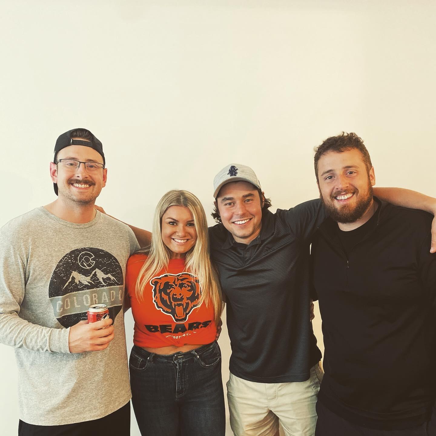 A football Sunday with our best buds & best men! 