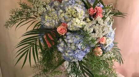 Blue and White Bridal Bouquet Flower Delivery Baltimore MD - Fleurs d'Ave