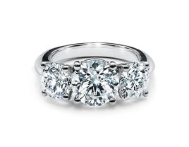 three stone engagement ring