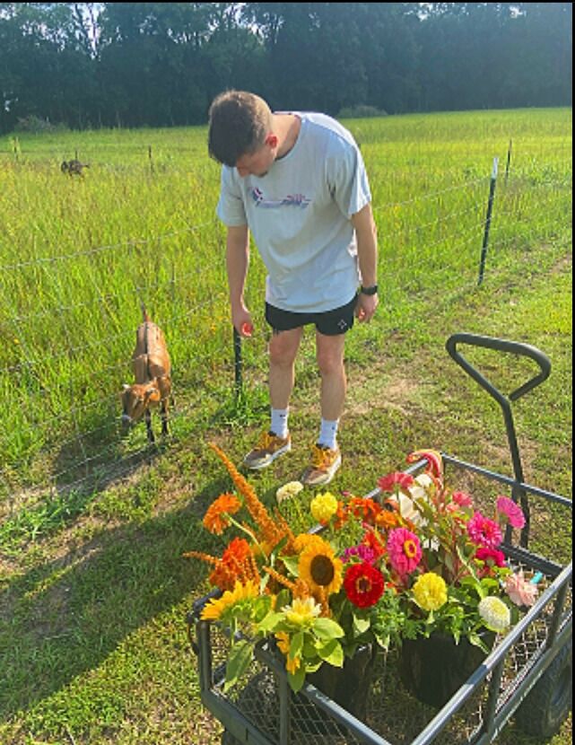 Flower Farm Date..... on his bday lol