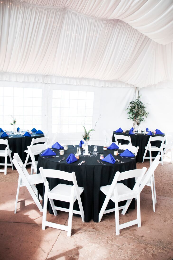 Black And Blue Wedding Reception