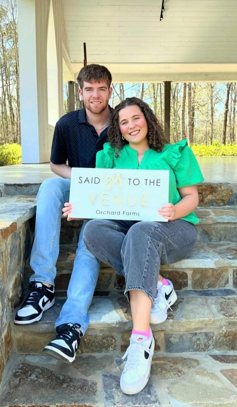Booked our venue! We can't wait to share our day with you.