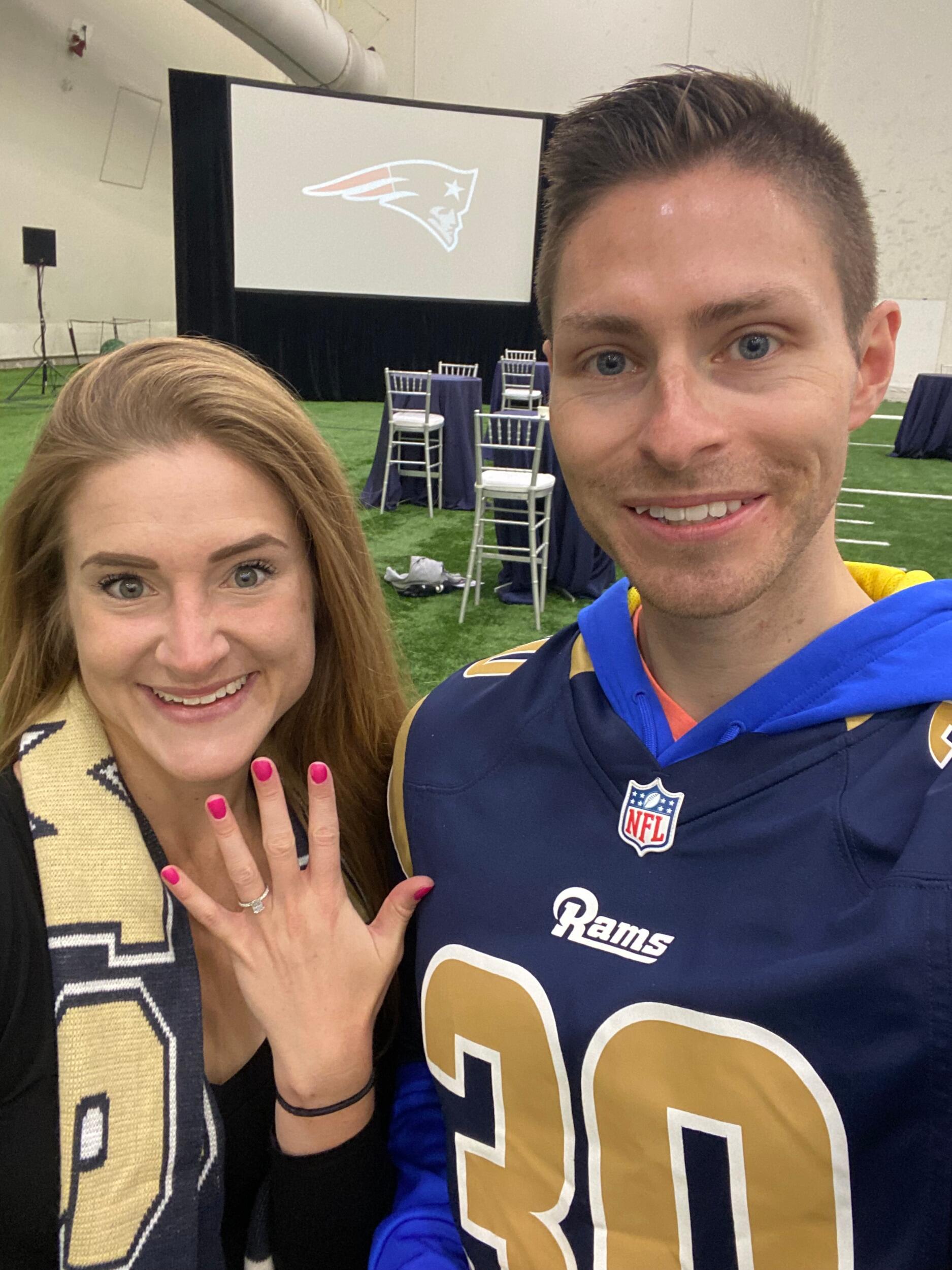 A Rams win was the cherry on top of engagement weekend.