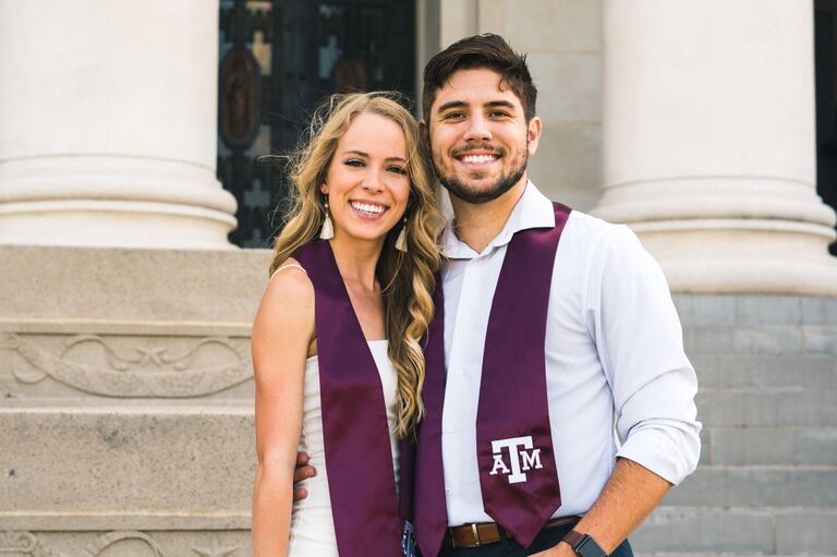 Alex and Elise enjoy their last year at school together, taking in the many “lasts” in the place they called home for the past four years. After graduating, Alex moves back to Houston to start working while Elise travels to live at home in Prosper, TX. A short trial of long distance allows Alex to start his career and gives Elise time to apply to nursing schools!