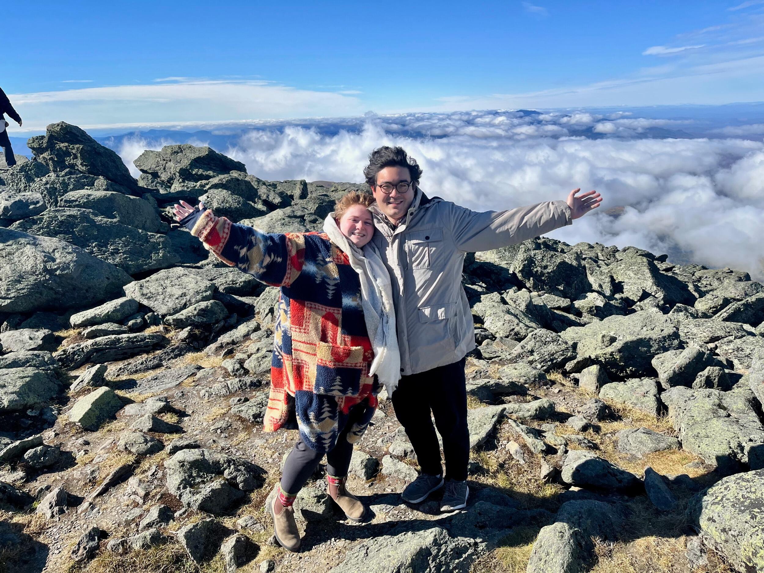 We love to travel together and explore New England on the weekends. For the last three years, we've road tripped through Vermont and New Hampshire every year for fall foliage! (We let our car climb Mt. Washington for us, though.)