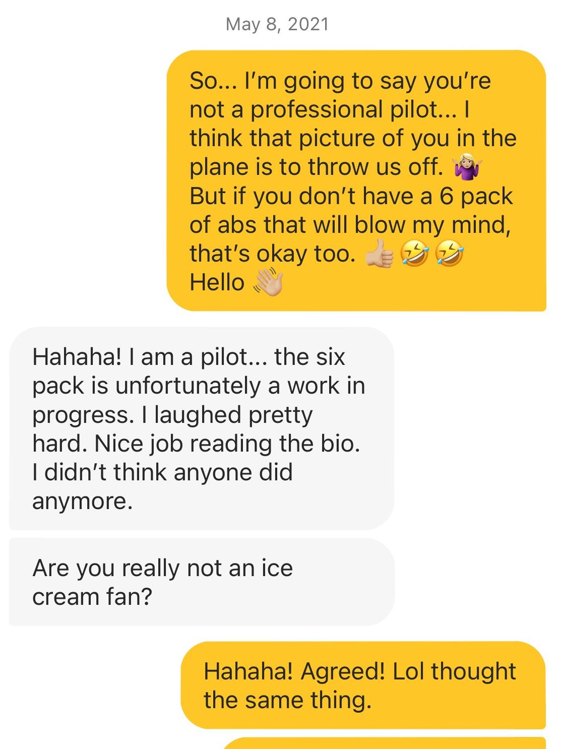 Matched on Bumble - Confirmed Clint did not, in fact, have a six pack of abs. 