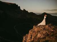 Couple looking over The Isle of Skye