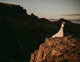 Couple looking over The Isle of Skye