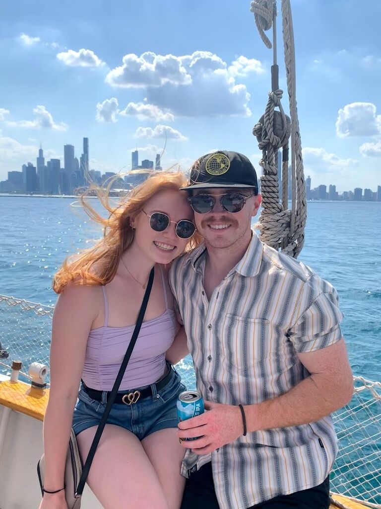 Sailing on lake Michigan on a pirate ship