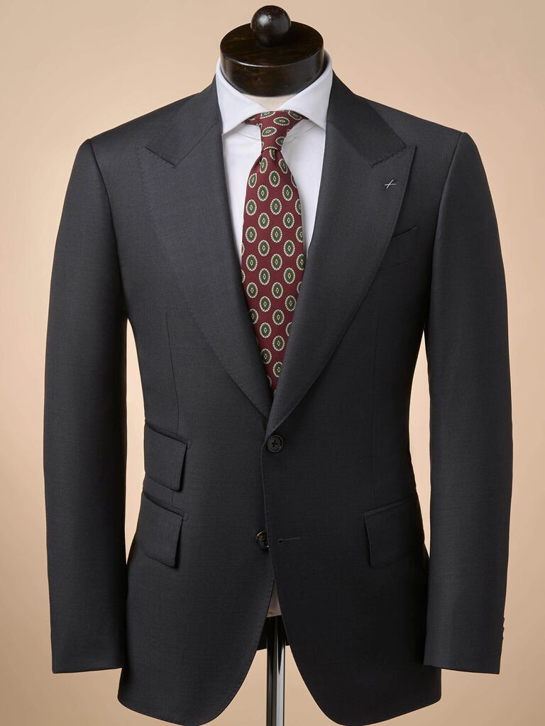 Charcoal suit jacket for father of the bride by Spier & MacKay. 