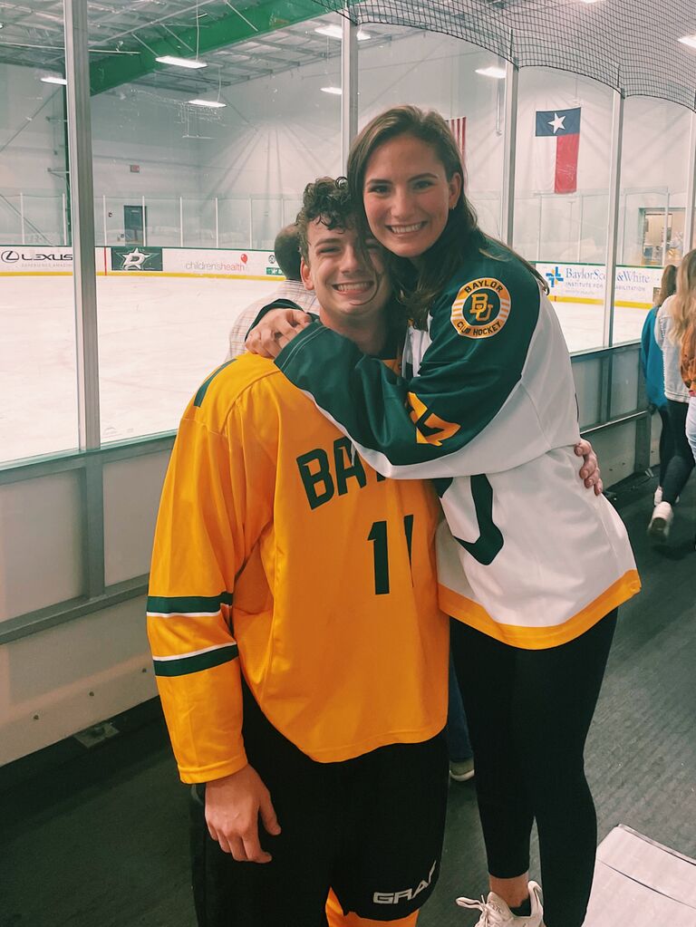 Isabel is the best Baylor hockey supporter! There were so many times that Isabel helped support me while running the program. She was truly an unsung hero and she taught me so much about being a compassionate leader. This was just one of the many games that Isabel came to watch.