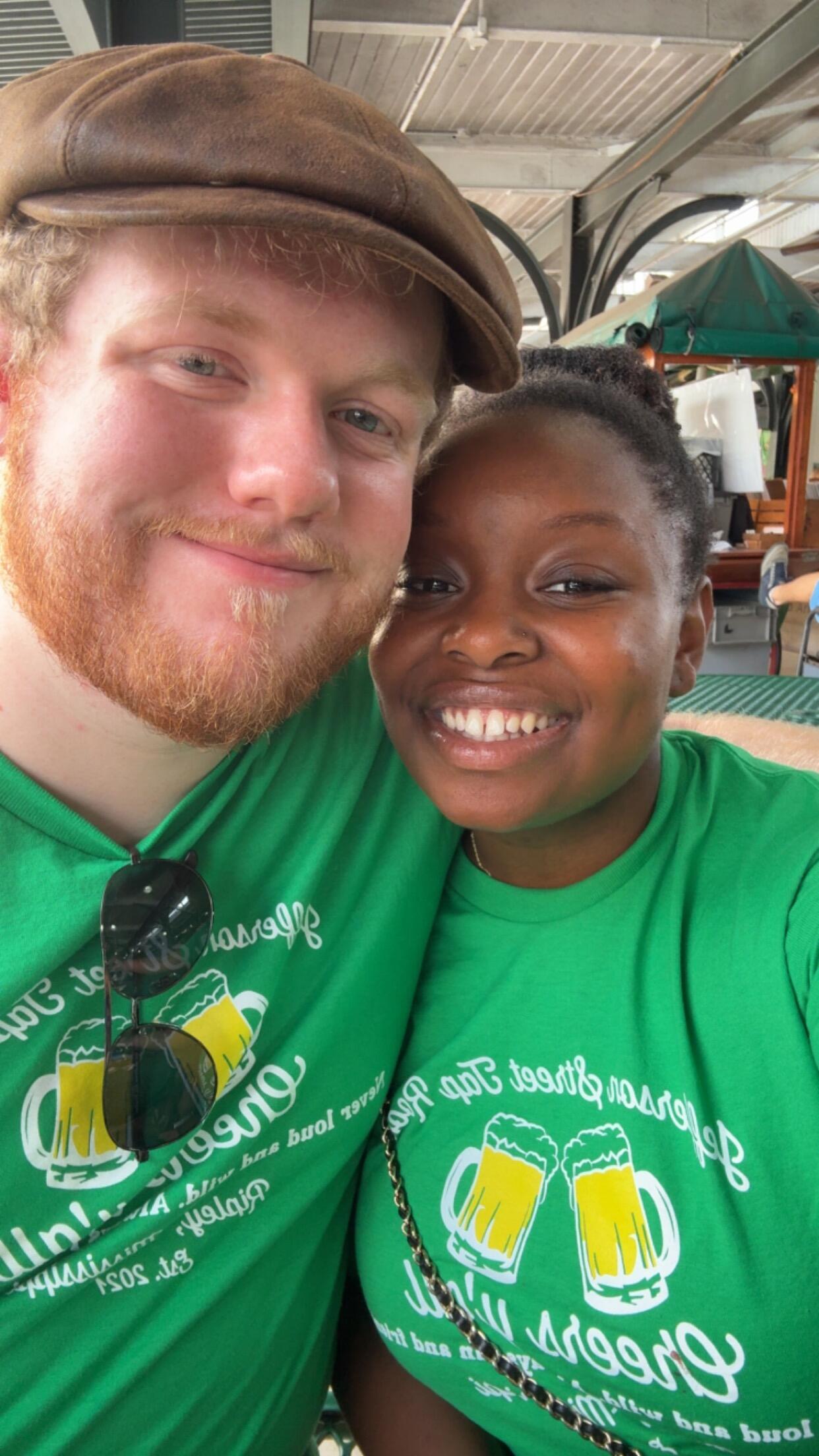 Us waiting to board the cruise in Nola