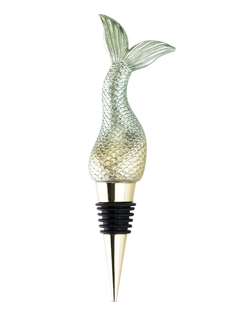 Mermaid tail wine bottle stopper