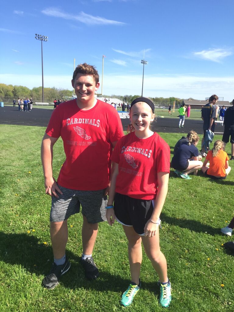 8th Grade girls and boys track and field