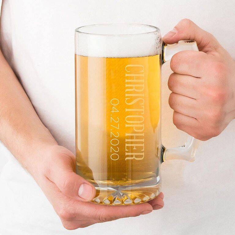 Personalized Beer Mug and shot glass combo- great guys gift
