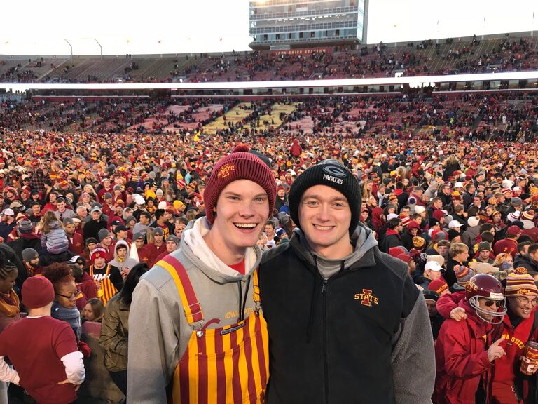 First time for us storming the field at ISU.