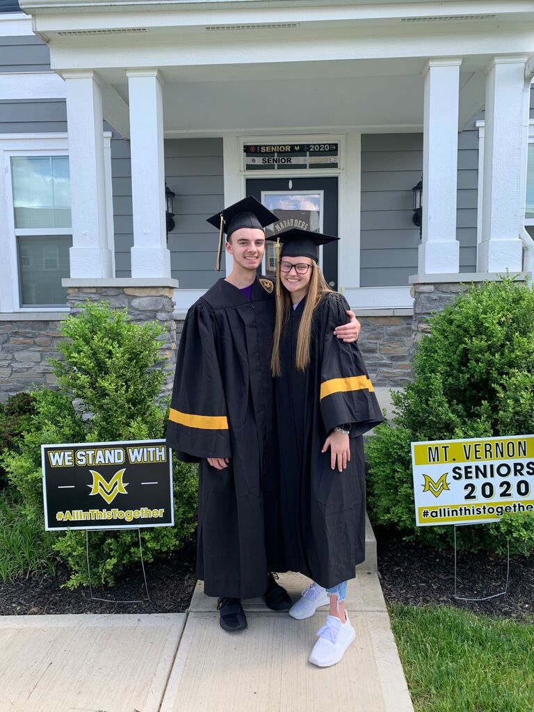 Not long after, we had our social distancing graduation!