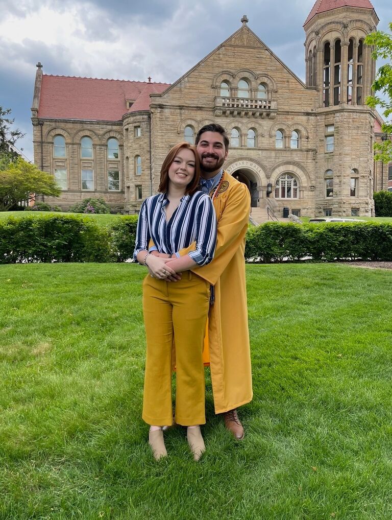 Joshua graduated with his engineering degree from WVU. He pursued a job in Ohio and moved out there shortly after graduation. Mackenzie stayed at WVU for one more year to complete her degree.
