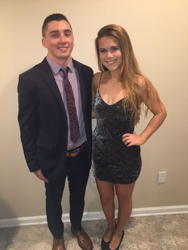 Tyler and Cait first met in August of 2016 when they were assigned as random housemates at The College of New Jersey.  They instantly became friends! They first bonded over their love of classic rock music and their friendship grew from there. Together they got through their studies while living in Townhouse East 28. These two BBF's killed it at ZTA's 2016 Fall Formal! 